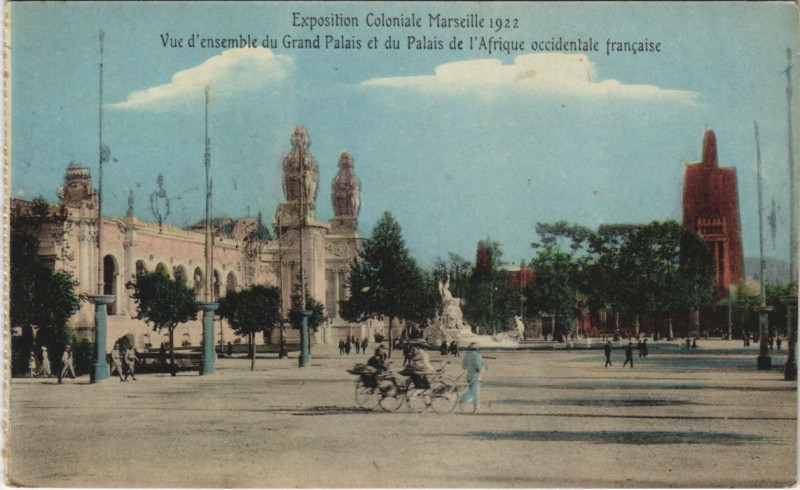 Carte postale ancienne Marseille - Expo coloniale à Marseille