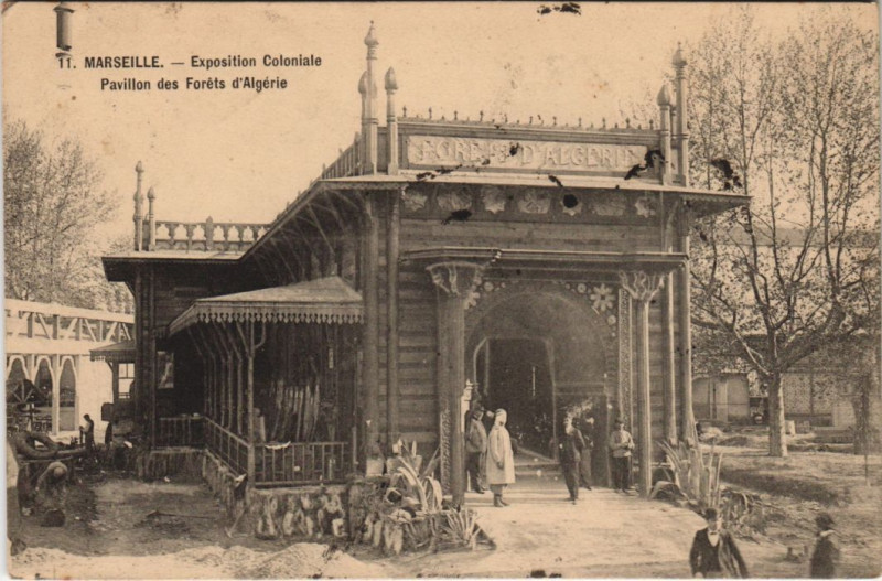 Carte postale ancienne Marseille - Expo coloniale à Marseille