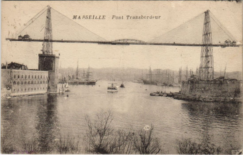 Carte postale ancienne Marseille - Pont transbordeur à Marseille