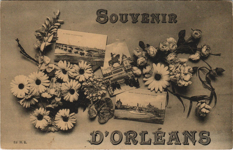 Carte postale ancienne Orleans - Souvenir à Orléans