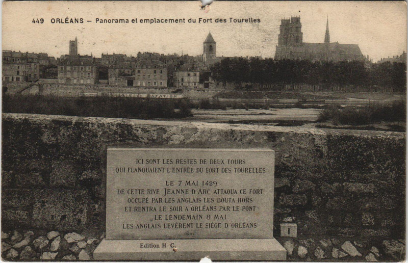 Carte postale ancienne Orleans - Panorama et emplacement à Orléans