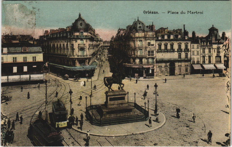 Carte postale ancienne Orleans - Pont du martroi à Orléans