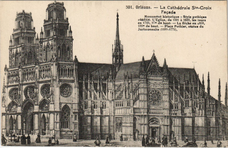 Carte postale ancienne Orleans - La Cathédrale à Orléans