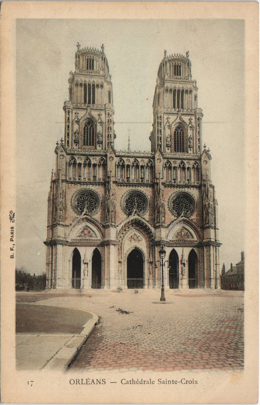 Carte postale ancienne Orleans - Cathédrale Sainte-croix à Orléans