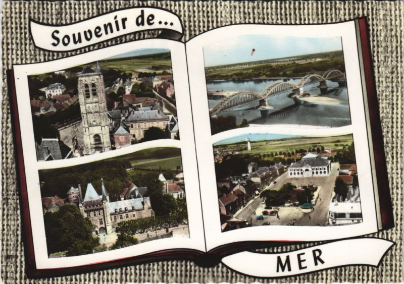 Carte postale ancienne Mer Le Chateau L'Eglise à Mer