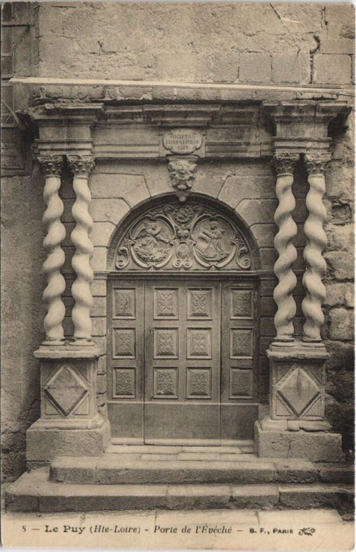 Carte postale ancienne Le Puy - Porte de l'eveche