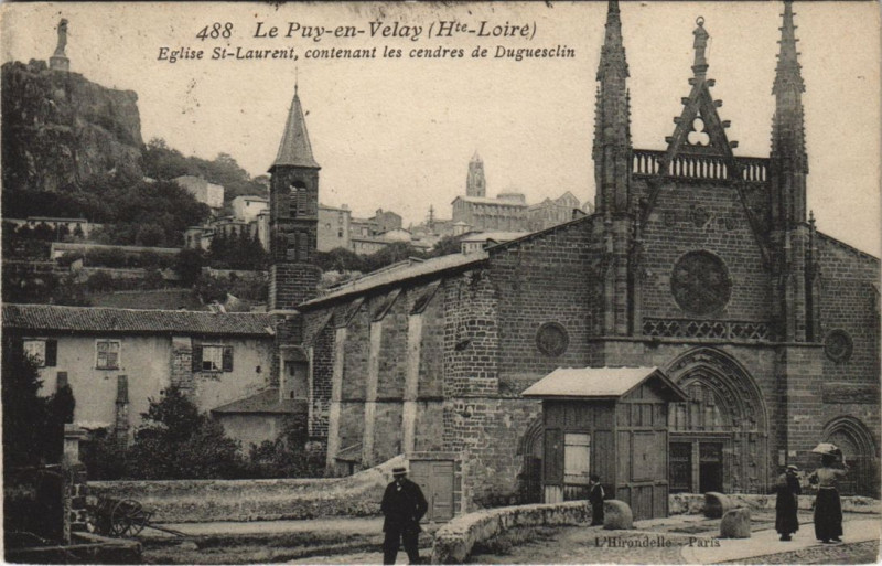 Carte postale ancienne Le Puy-en-Velay - Eglise Saint-Laurent au Puy-en-Velay