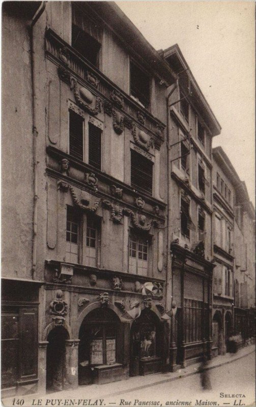 Carte postale ancienne Le Puy-en-Velay - Rue panessac au Puy-en-Velay