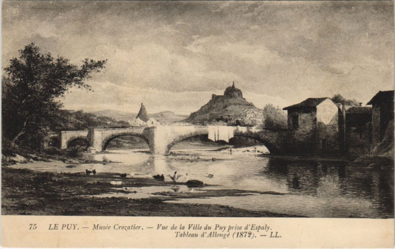 Carte postale ancienne Le Puy - Musée crozatier