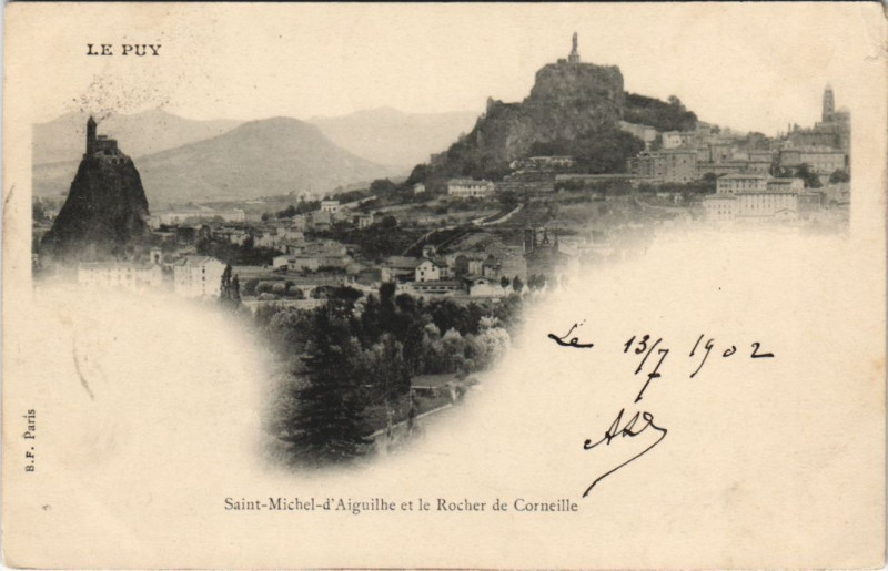 Carte postale ancienne Le Puy - Saint-Michel d'Aiguilhe à Aiguilhe
