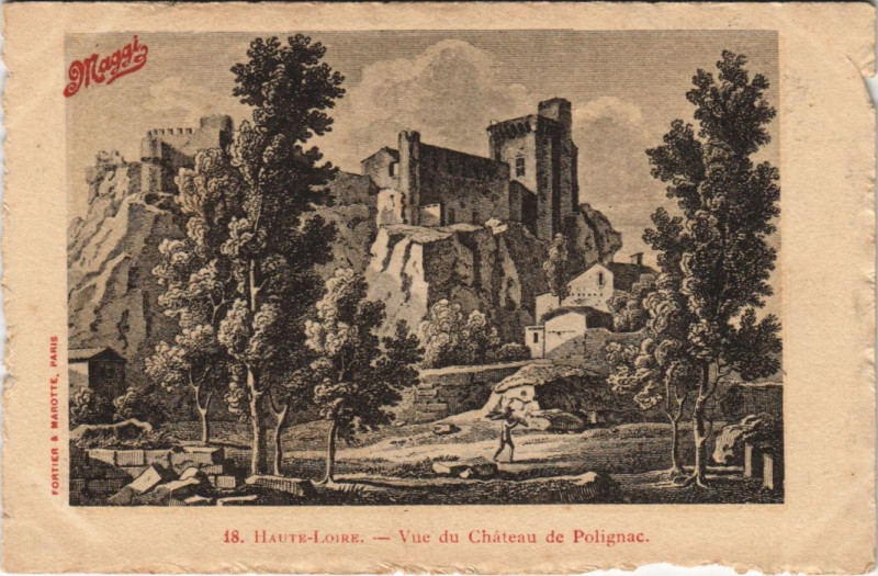 Carte postale ancienne Haute Loire - vUE Du Chateau De Polignac à Polignac