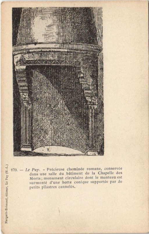 Carte postale ancienne Le Puy - Precieuse cheminée
