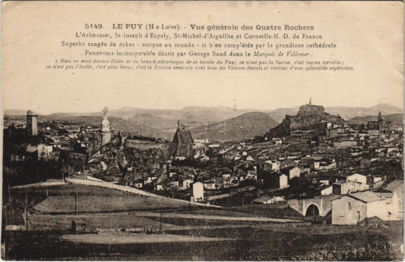 Carte postale ancienne Le Puy - Vue générale