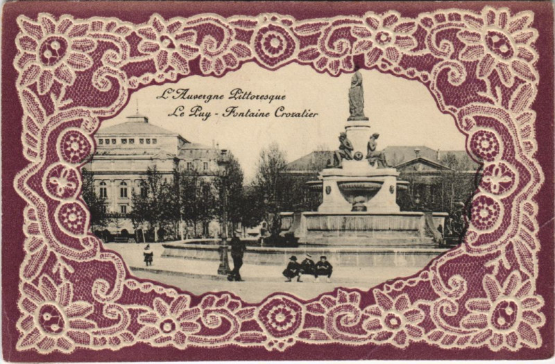 Carte postale ancienne Le ruy - Fontaine crozatier