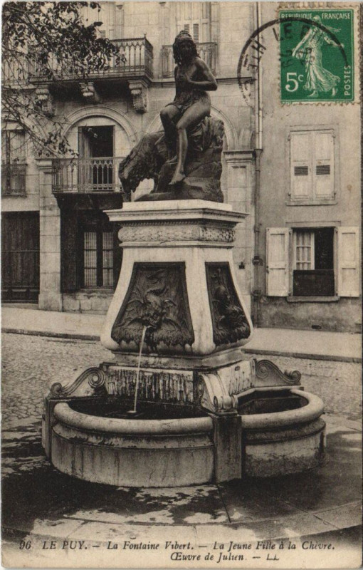 Carte postale ancienne Le Puy - La Fontaine