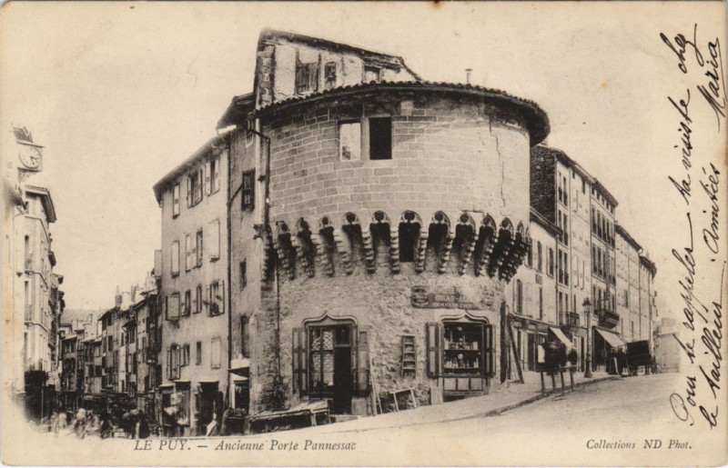 Carte postale ancienne Le Puy - Ancienne porte pannessac