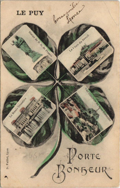 Carte postale ancienne Le Puy - Porte bonjeur