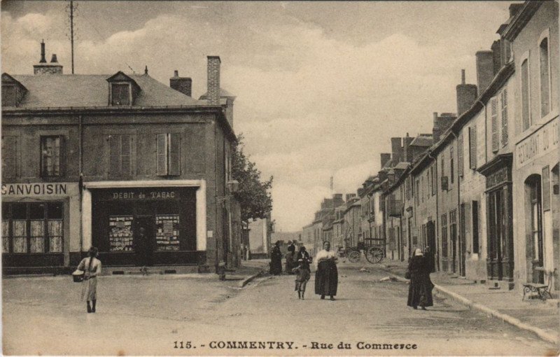 Carte postale ancienne Commentry Rue du Commerce France à Commentry