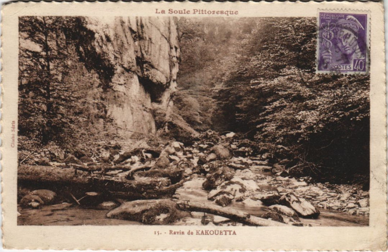 Carte postale ancienne Ravin de Kakouetta
