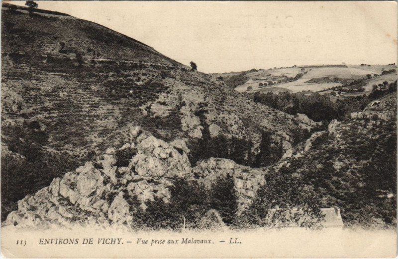 Carte postale ancienne Les Malavaux Vue prise à Vaux