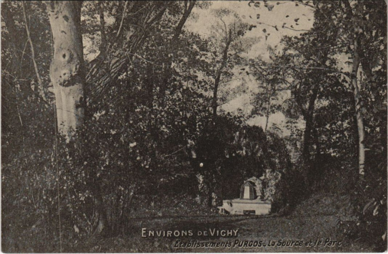 Carte postale ancienne Etabl. Purgos La Source et le Parc