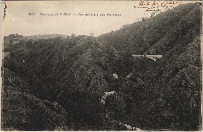 Carte postale ancienne Les Malavaux vue generale à Vaux