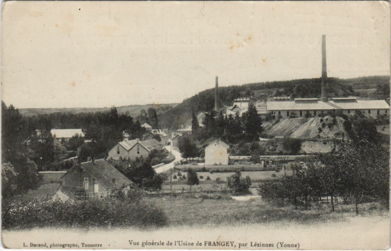 Carte postale ancienne Usine de Frangey Vue generale