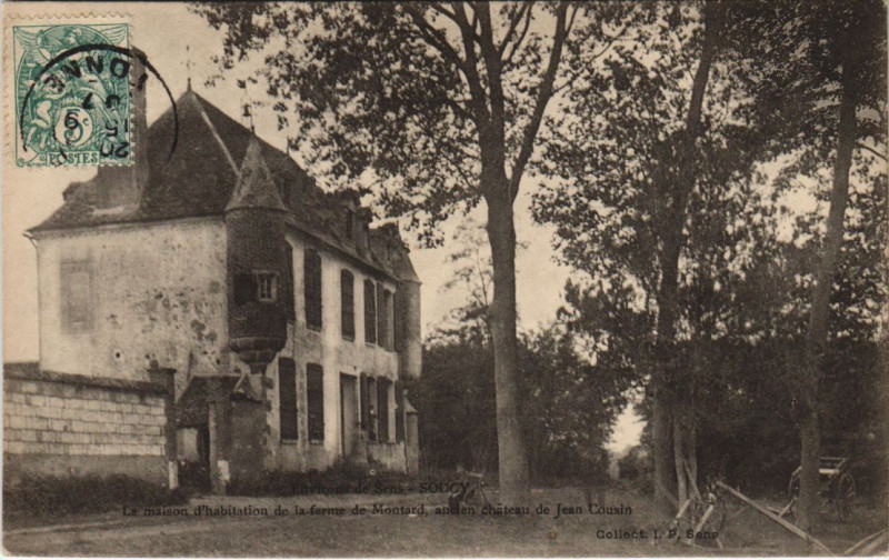 Carte postale ancienne Soucy Chateau de Jean Cousin ferme de mOntard à Soucy