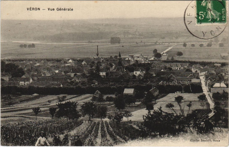 Carte postale ancienne Veron Vue generale