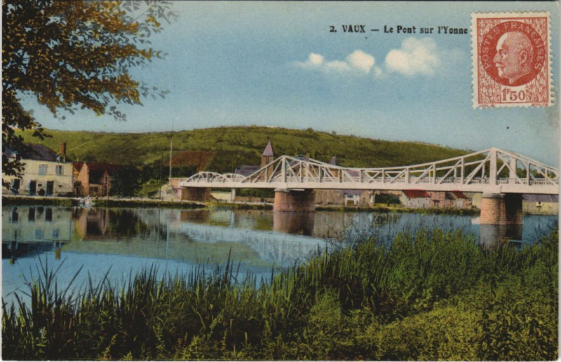 Carte postale ancienne Vaux Le Pont sur l'Yonne
