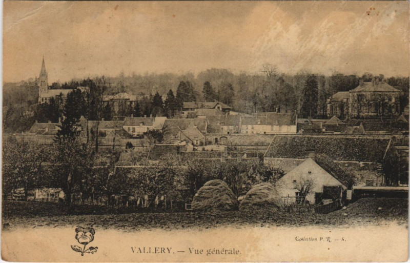 Carte postale ancienne Vallery Vue generale à Vallery