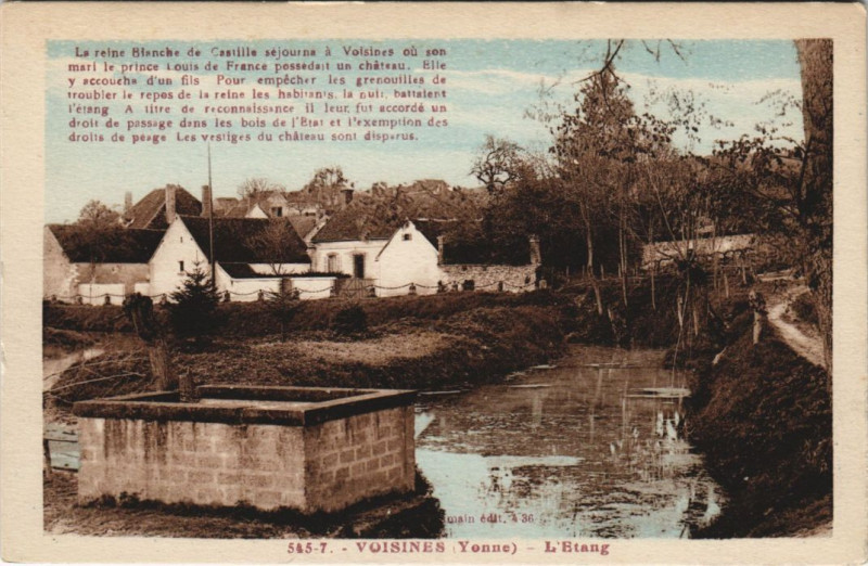 Carte postale ancienne Voisines L'Etang à Voisines