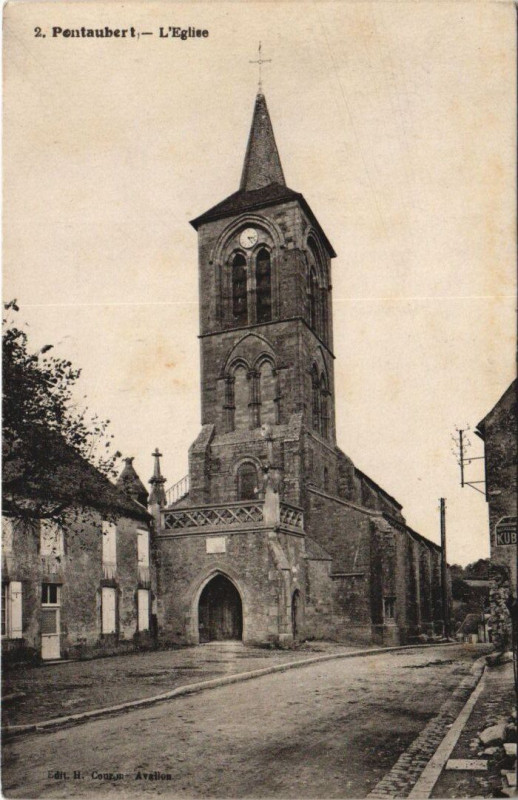 Carte postale ancienne Pontaubert l'Eglise à Pontaubert