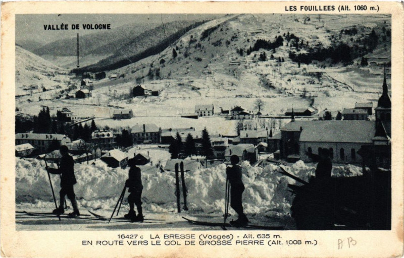 Carte postale ancienne La Bresse en route vers le Col de Grosse Pierre à La Bresse