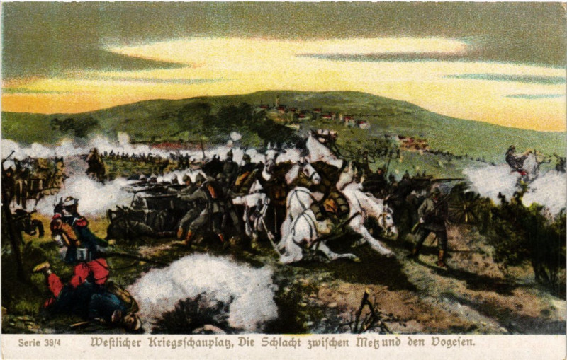 Carte postale ancienne Weftlicher Kriegsichauplatz Schlatz zwischen Megund den Dogel