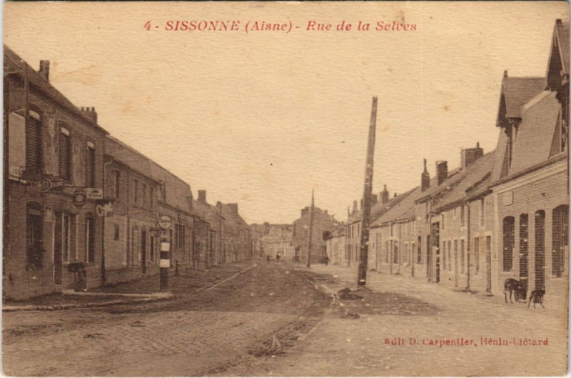 Carte postale ancienne Sissonne Rue de la Selves à La Selve