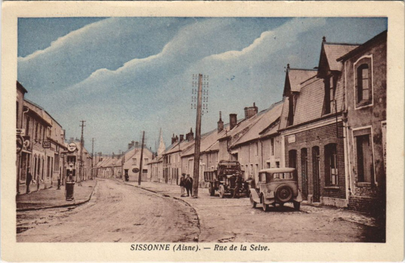 Carte postale ancienne Sissonne Rue de la selve à La Selve