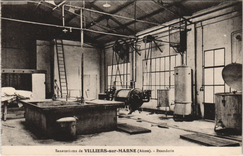 Carte postale ancienne Villiers sur Marne buanderie