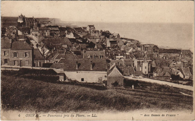 Carte postale ancienne Onival Panorama pris du Phare