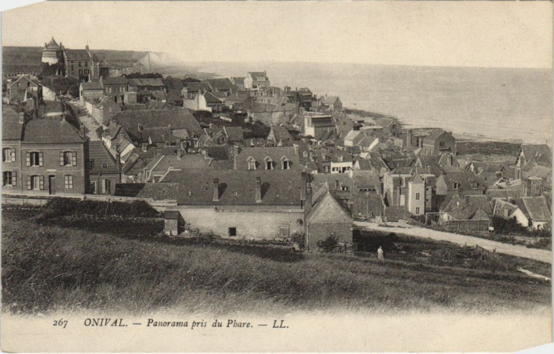 Carte postale ancienne Onival Panorama pris du Phare
