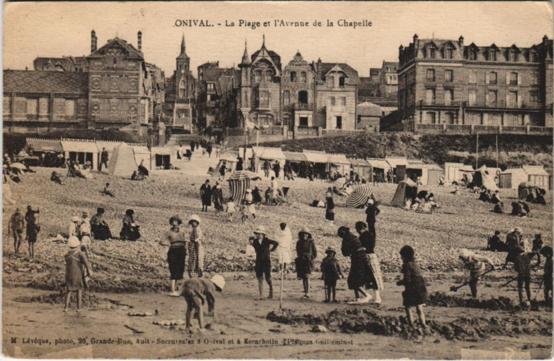 Carte postale ancienne Onival La Plage Avenue de la Chapelle