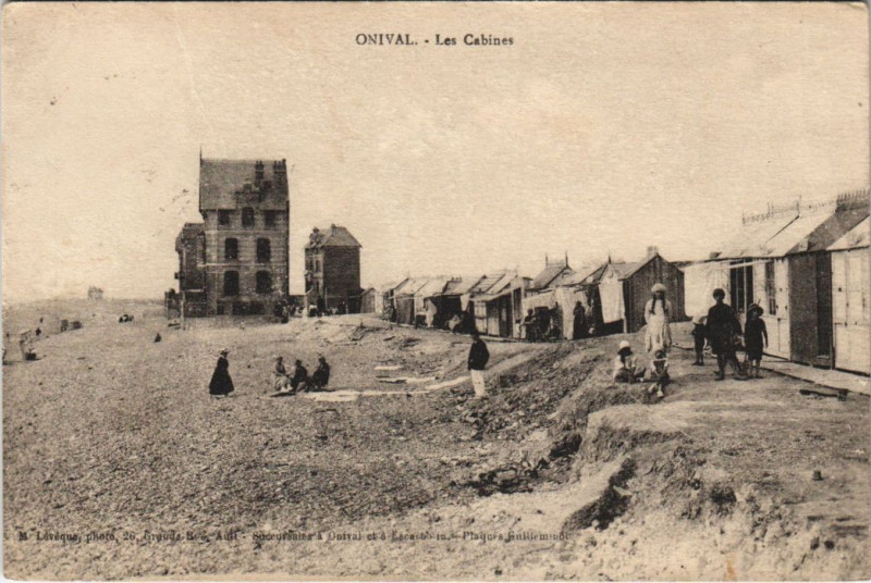 Carte postale ancienne Onival Les Cabines