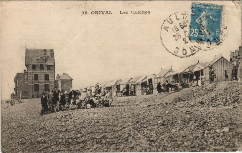 Carte postale ancienne Onival Les Cabines