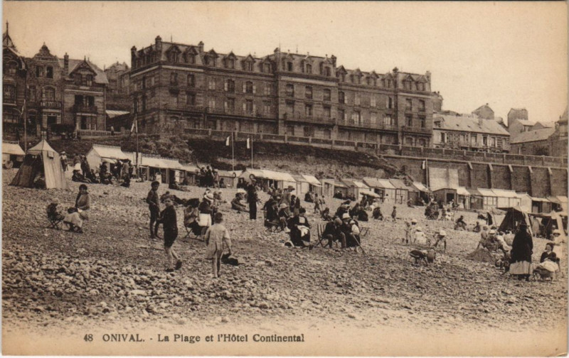 Carte postale ancienne Onival La Plage Hotel Continental