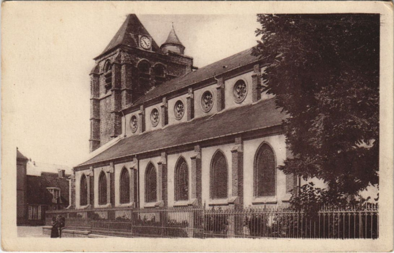 Carte postale ancienne Le Crotoy eglise au Crotoy