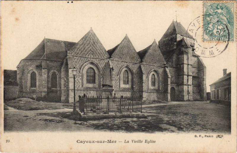 Carte postale ancienne Cayeux-Sur-Mer Vieille Eglise à Cayeux-sur-Mer