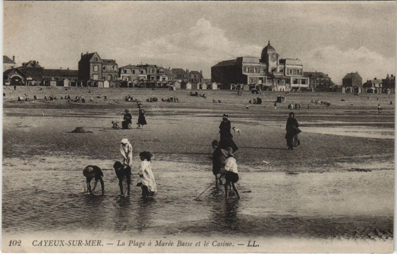 Carte postale ancienne Cayeux-Sur-Mer La Plage et le Casino à Cayeux-sur-Mer