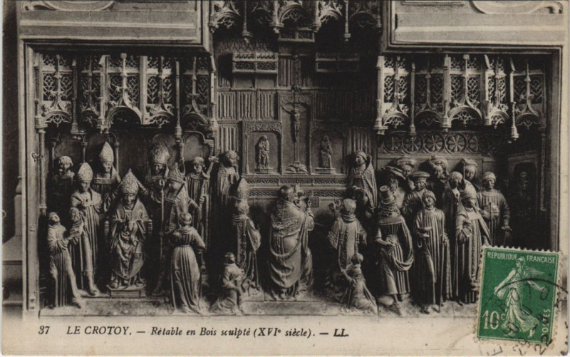 Carte postale ancienne Le Crotoy eglise au Crotoy