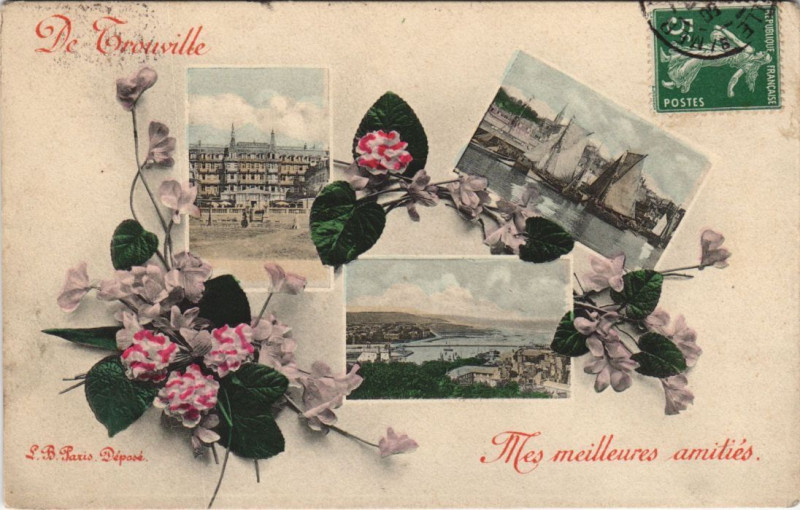 Carte postale ancienne Trouville Scenes