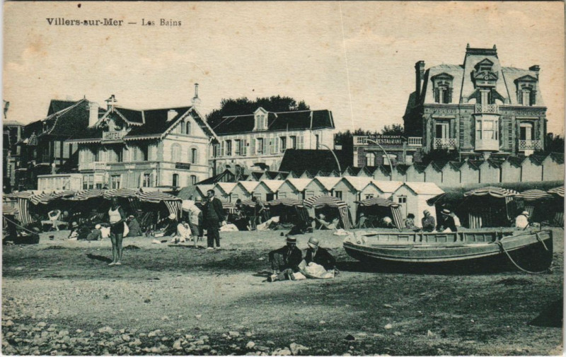 Carte postale ancienne Villers-sur-Mer Les Bains à Villers-sur-Mer